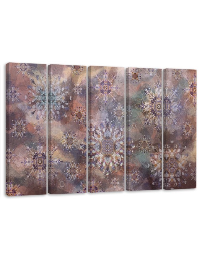 Canvas Canvas painting for living room - Colourful abstraction 5 parts | FEEBY