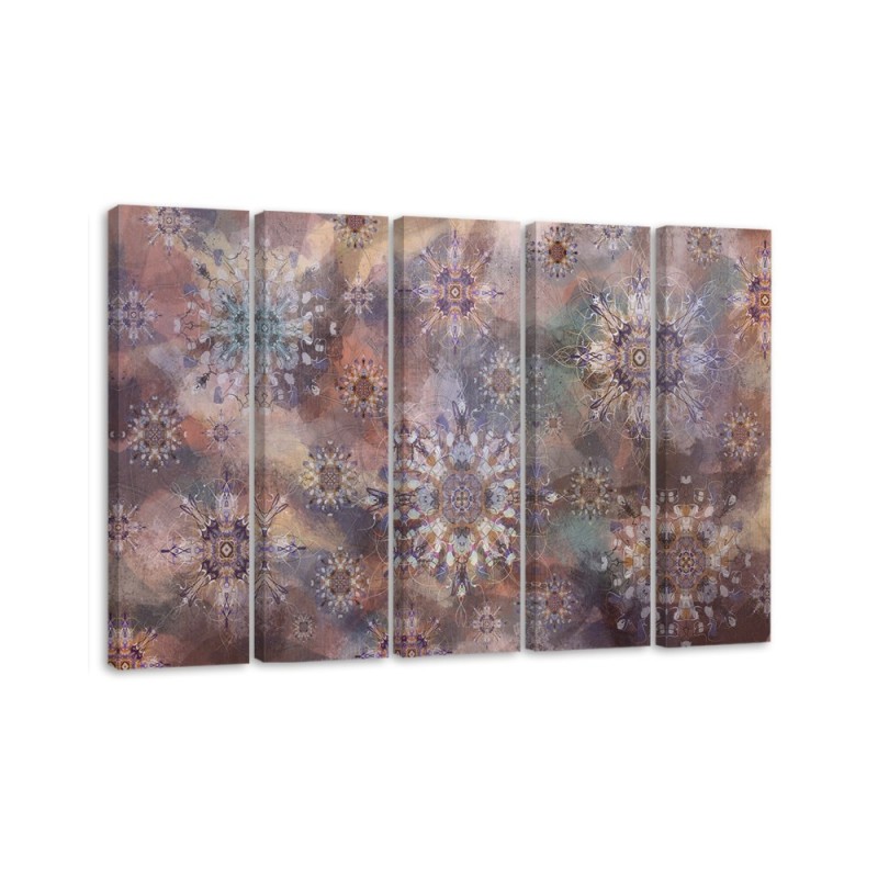 Canvas Canvas painting for living room - Colourful abstraction 5 parts | FEEBY