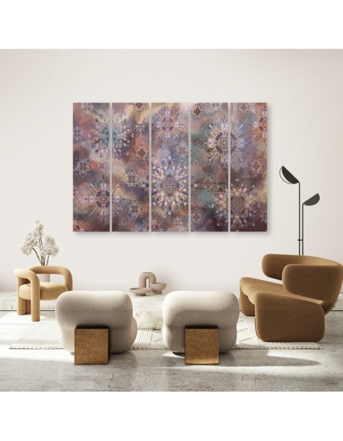 Canvas Canvas painting for living room - Colourful abstraction 5 parts | FEEBY