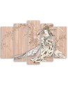 Canvas print canvas print - Traditional Japanese geisha in pink | FEEBY