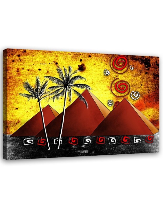 Wall art decoration painting - African landscape pyramids | FEEBY