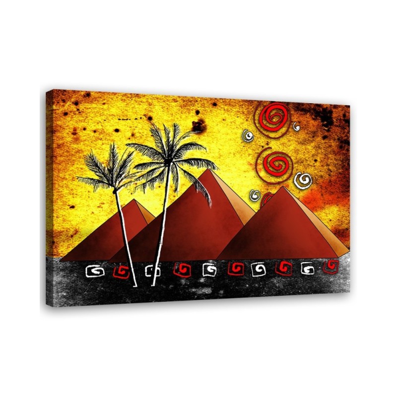 Wall art decoration painting - African landscape pyramids | FEEBY