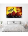 Wall art decoration painting - African landscape pyramids | FEEBY