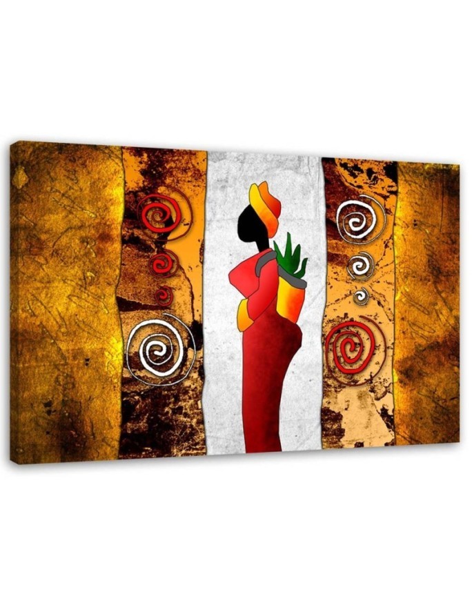 Colourful painting for living room, bedroom - African woman | FEEBY