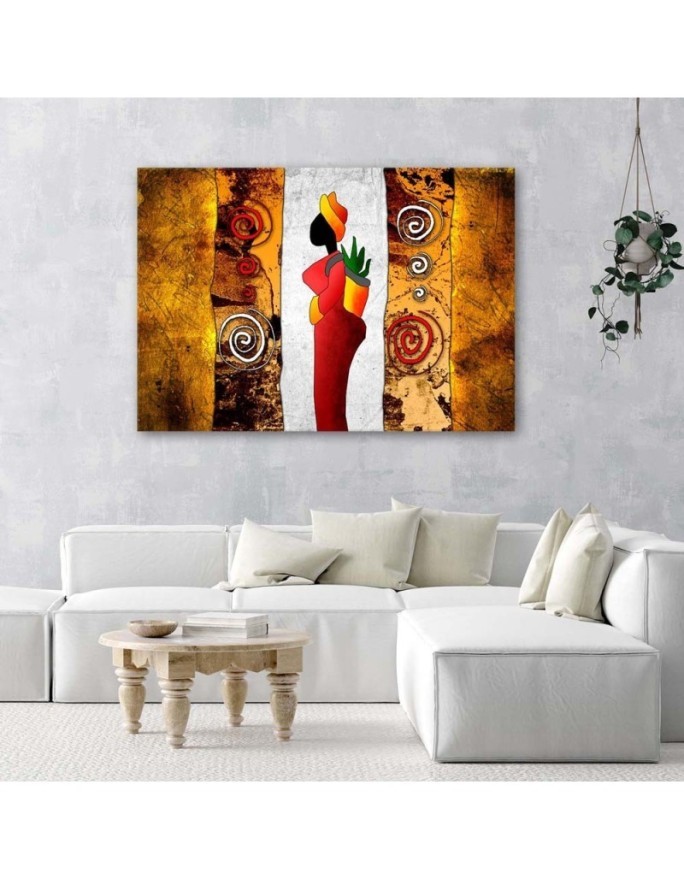 Colourful painting for living room, bedroom - African woman | FEEBY