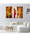 Colourful painting for living room, bedroom - African woman | FEEBY