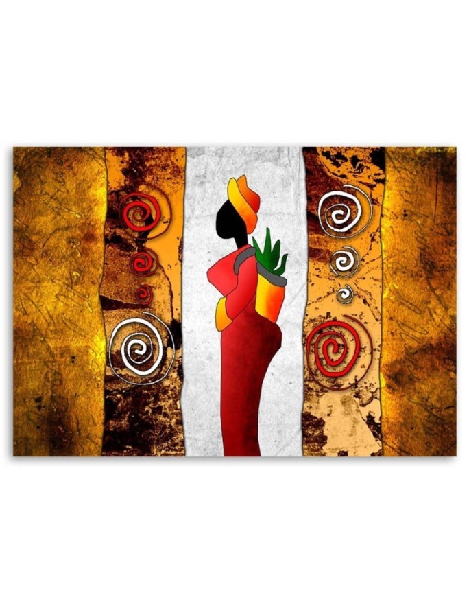 Colourful painting for living room, bedroom - African woman | FEEBY