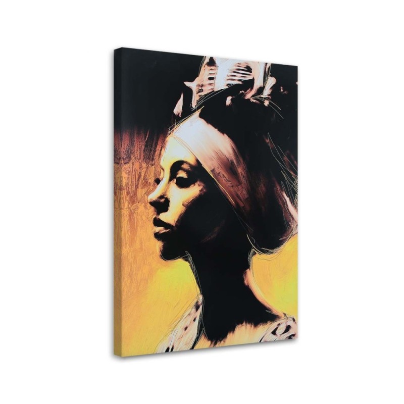 Modern wall art painting - African woman portrait | FEEBY