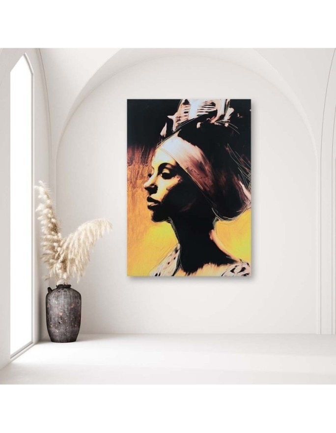 Modern wall art painting - African woman portrait | FEEBY