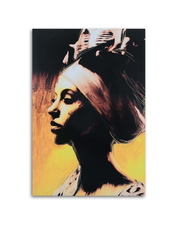 Modern wall art painting - African woman portrait | FEEBY