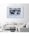 Wall art painting for office - Africa zebra on savannah | FEEBY