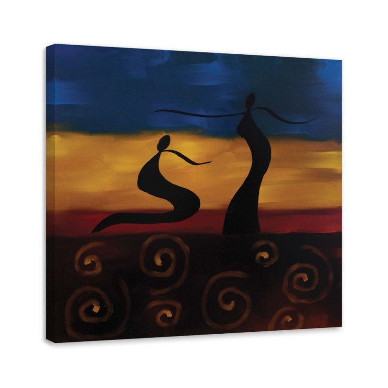 Decorative Canvas painting for dining room - African characters | FEEBY