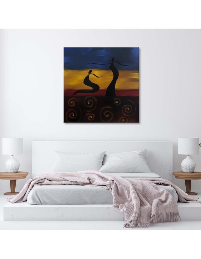 Decorative Canvas painting for dining room - African characters | FEEBY