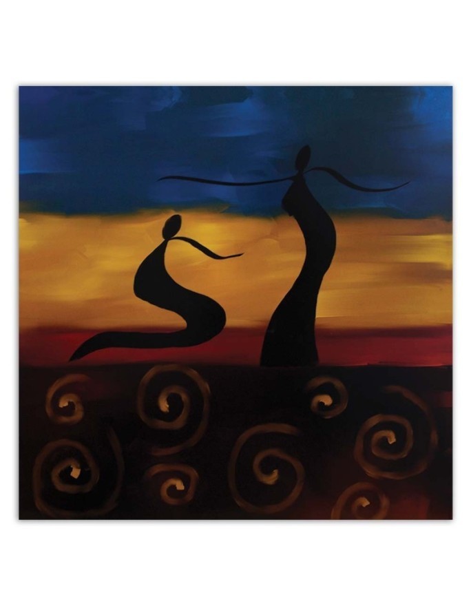 Decorative Canvas painting for dining room - African characters | FEEBY