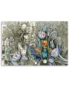 Canvas painting - Egyptian hieroglyphs and scarab | FEEBY