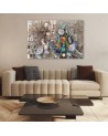Wall painting for room - Egyptian hieroglyphs and scarab | FEEBY