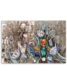 Wall painting for room - Egyptian hieroglyphs and scarab | FEEBY
