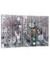 Modern Canvas painting for living room 5 parts - Egyptian pharaoh scarab | FEEBY