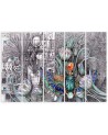 Modern Canvas painting for living room 5 parts - Egyptian pharaoh scarab | FEEBY