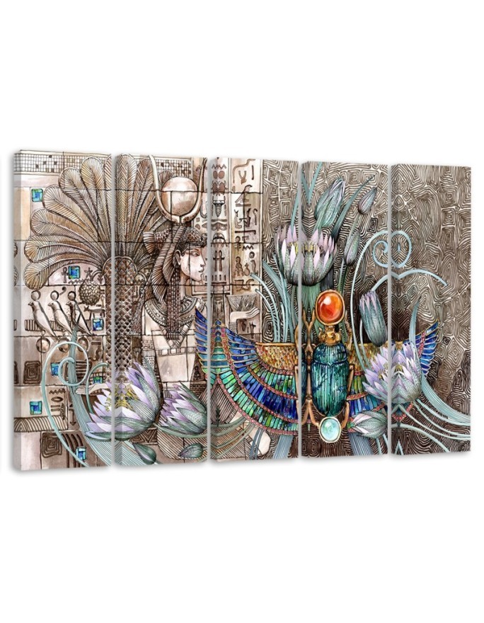 Living room wall art painting - Ancient Egyptian pharaoh | FEEBY