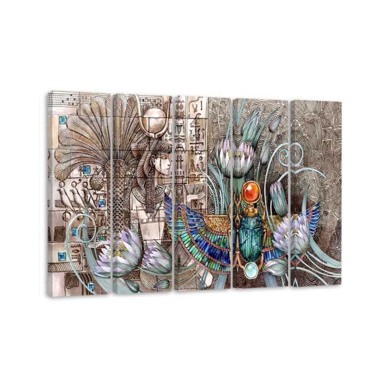 Living room wall art painting - Ancient Egyptian pharaoh | FEEBY