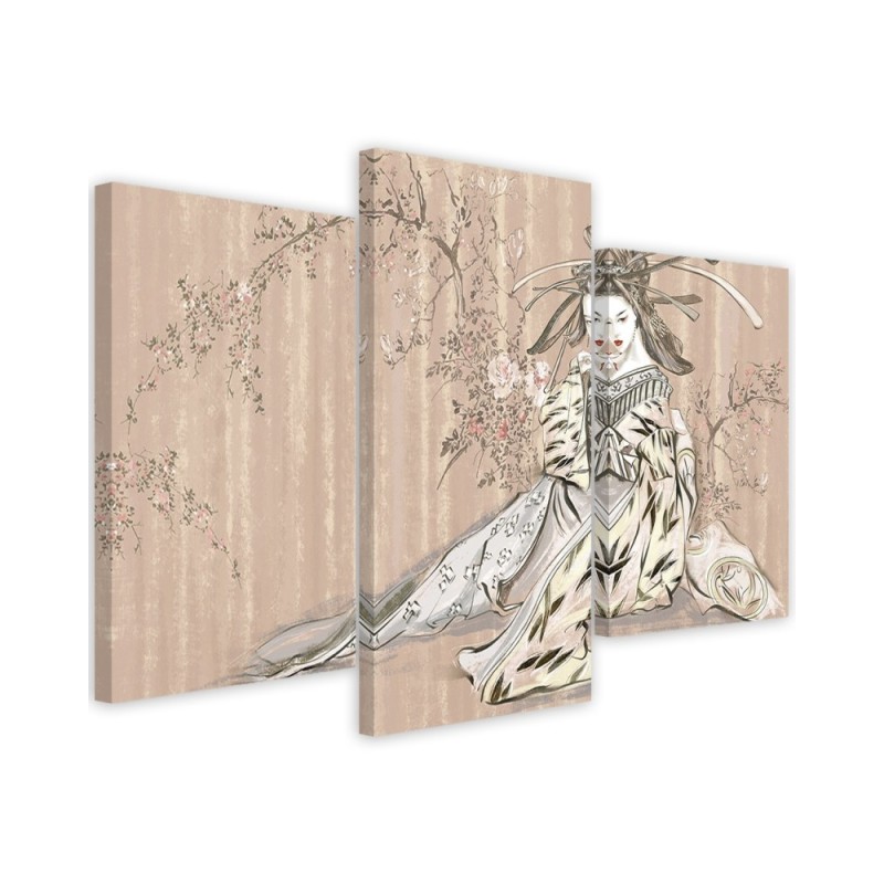 Modern Canvas painting for bedroom - Traditional Japanese geisha | FEEBY