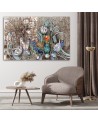 Triptych Canvas painting for living room wall - Ancient Egypt pharaoh | FEEBY
