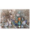 Triptych Canvas painting for living room wall - Ancient Egypt pharaoh | FEEBY