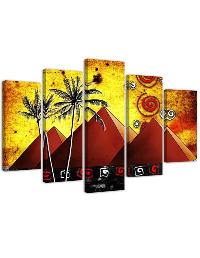 Wall art decoration painting - Pyramids African landscape | FEEBY