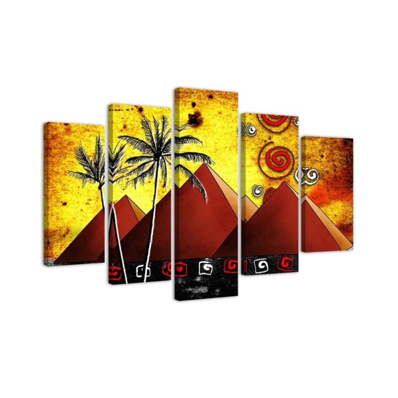 Wall art decoration painting - Pyramids African landscape | FEEBY