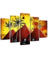 Wall art decoration painting - Pyramids African landscape | FEEBY
