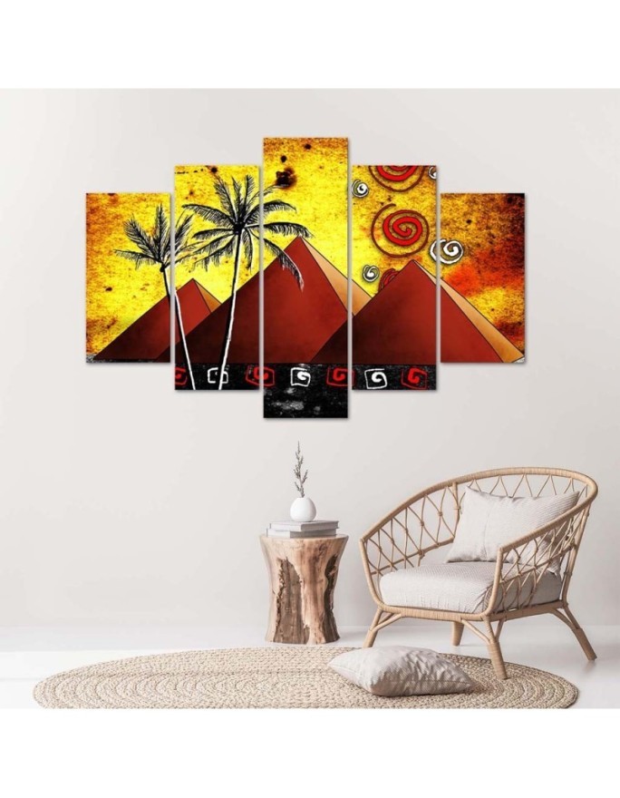 Wall art decoration painting - Pyramids African landscape | FEEBY