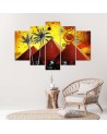 Wall art decoration painting - Pyramids African landscape | FEEBY
