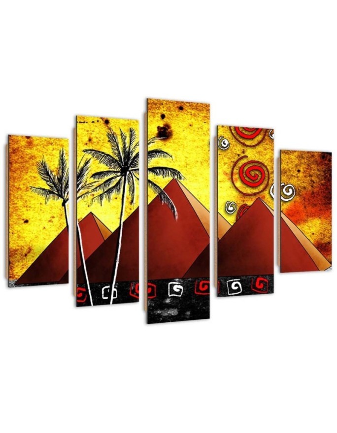 Wall art decoration painting - Pyramids African landscape | FEEBY