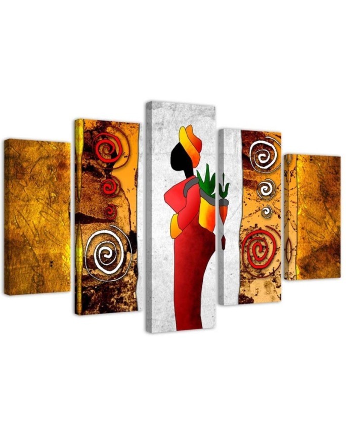African woman - canvas paintings on canvas for living room, dining room | FEEBY