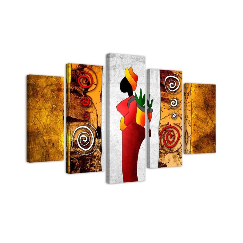 African woman - canvas paintings on canvas for living room, dining room | FEEBY
