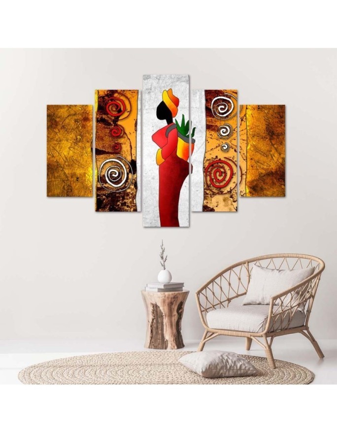African woman - canvas paintings on canvas for living room, dining room | FEEBY