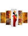 African woman - canvas paintings on canvas for living room, dining room | FEEBY
