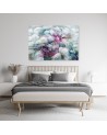 Modern Canvas painting for room - Flowers on concrete background | FEEBY