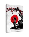 Canvas prints for young people - Anime manga Goku and the red moon | FEEBY