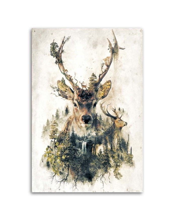 Canvas prints for a child - Futuristic Deer abstract | FEEBY