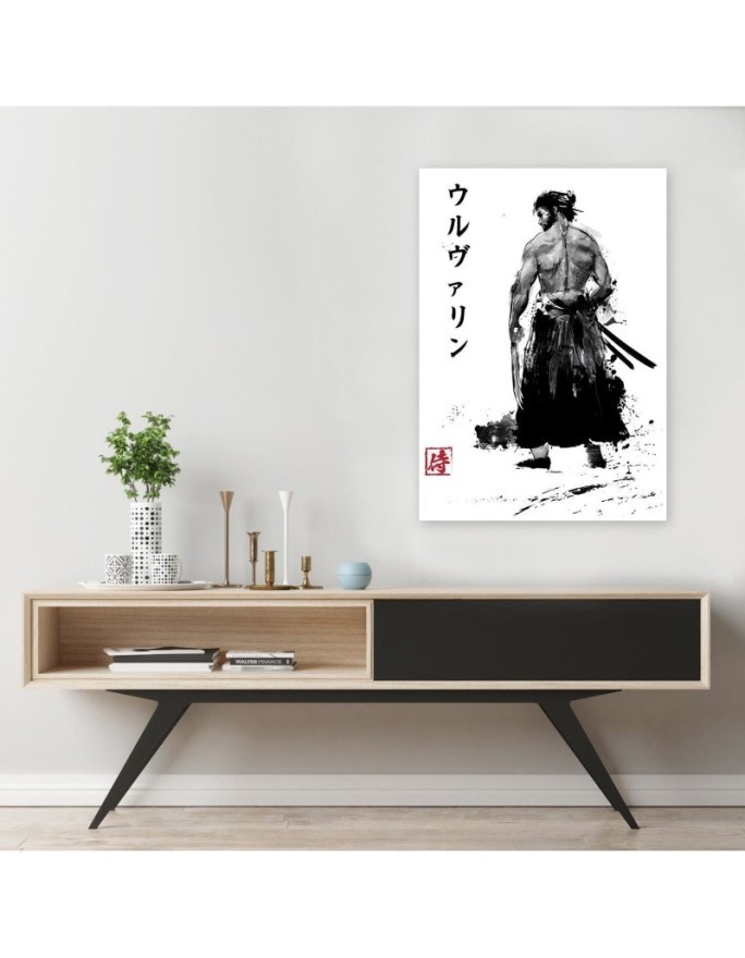 Canvas prints for teenager's room - Samurai sumi-e Dr.Monekers | FEEBY