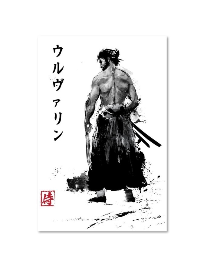 Canvas prints for teenager's room - Samurai sumi-e Dr.Monekers | FEEBY