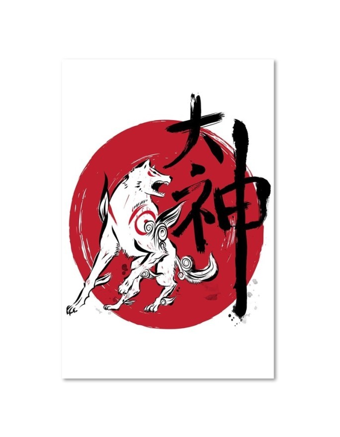 Canvas prints for teenager - Great God sumi-e Dr.Monekers | FEEBY
