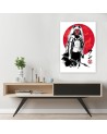 Teenage Canvas painting for room - Princess Mononoke sumi-e | FEEBY