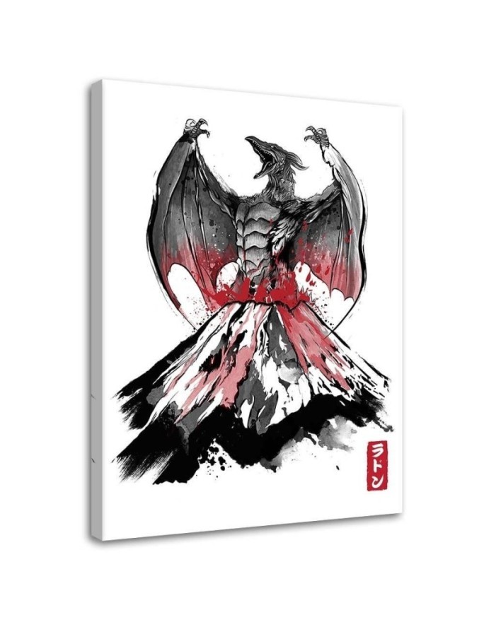 Illustration canvas print - Godzilla films Dr.Monekers | FEEBY