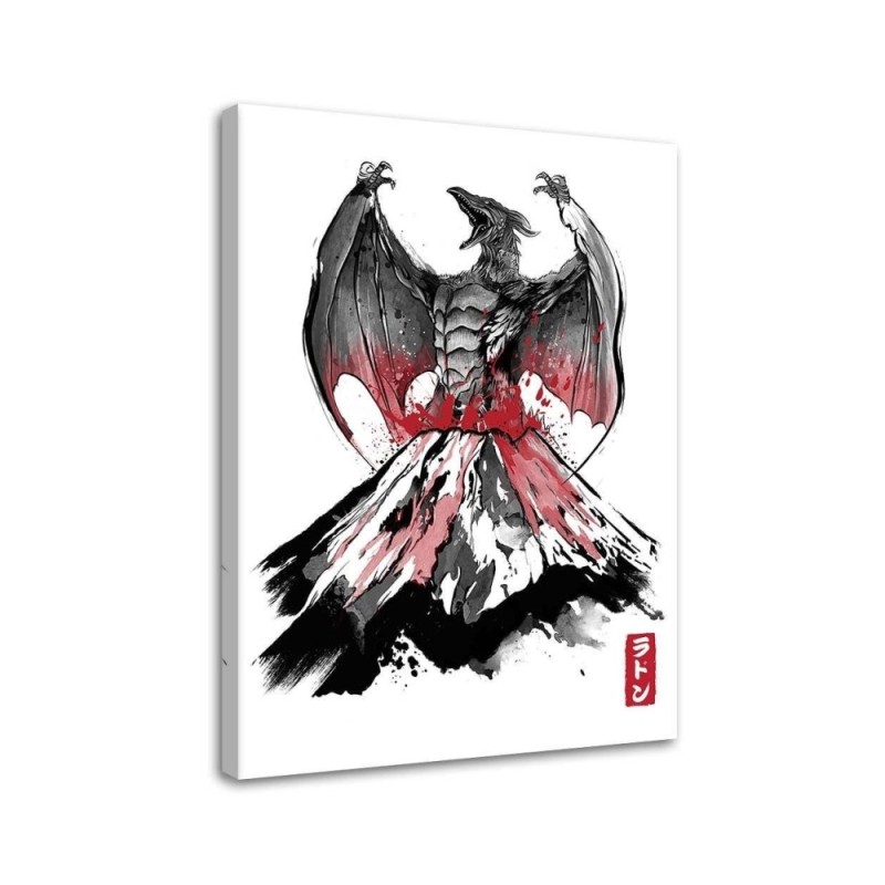 Illustration canvas print - Godzilla films Dr.Monekers | FEEBY