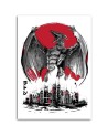 Canvas painting for wall - Anime Monster with wings sumi-e | FEEBY