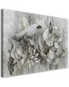Canvas painting for living room - Beige lotus flowers | FEEBY