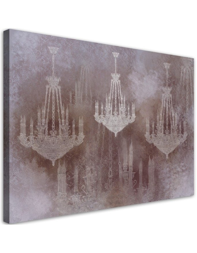 Living room wall art painting - Retro chandelier | FEEBY